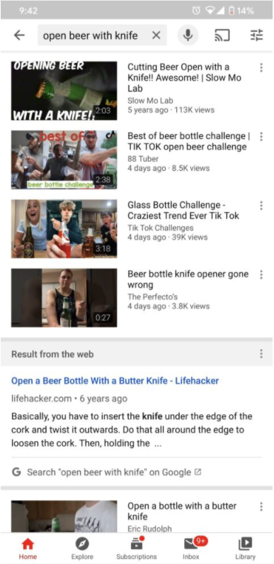 New YouTube Feature: Links to Web Pages from Google Search Results