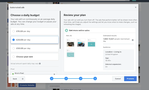 Setting up Facebook Automated Ads