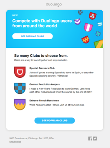 Duolingo uses competitive learning to boost retention and shorten their sales cycle