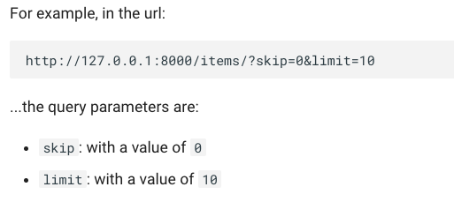 Example of a query parameter