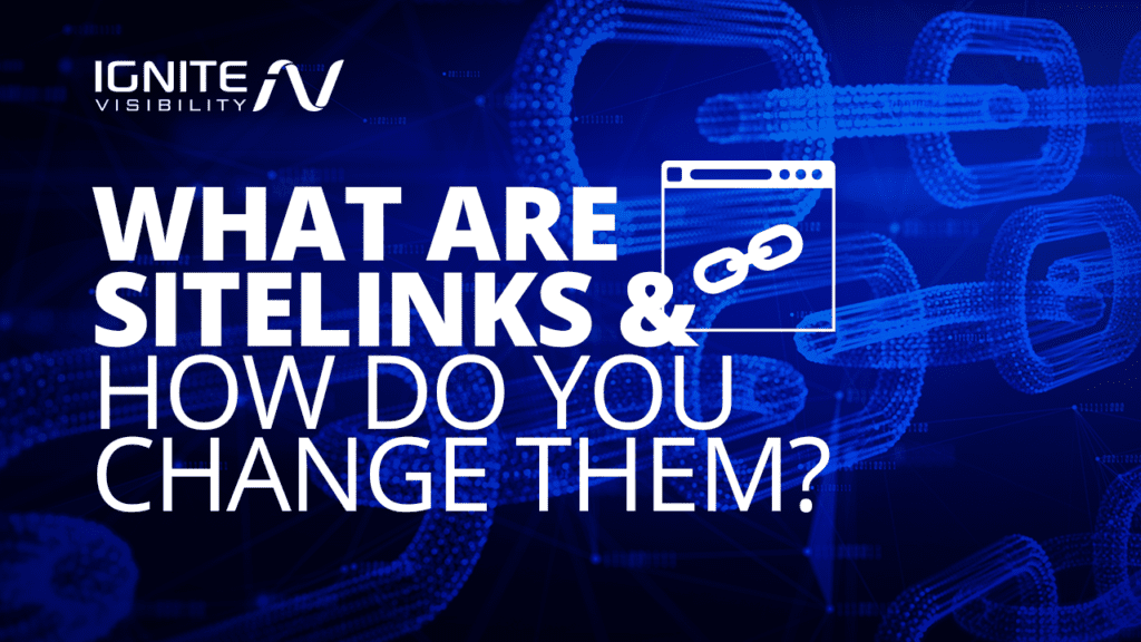 What are sitelinks and how do you change them