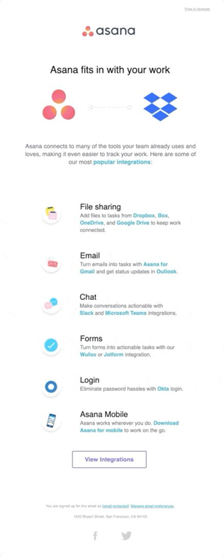 onboarding email type