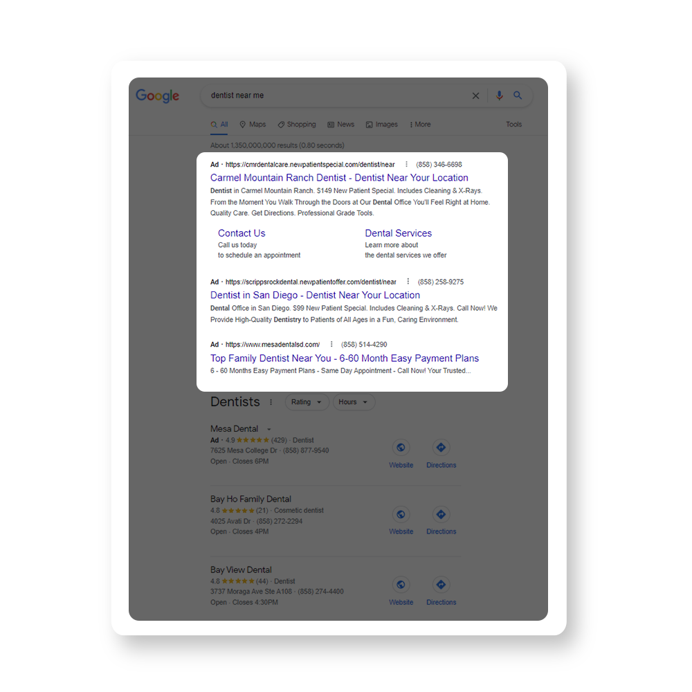Example of Paid Search as an Advanced SEO Tactic