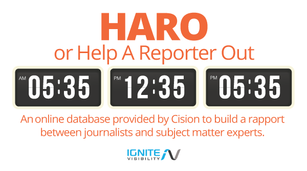 HARO - Help a Reporter Out