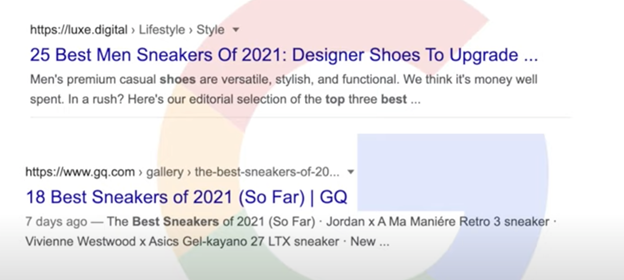 Search Query "Best Shoes"