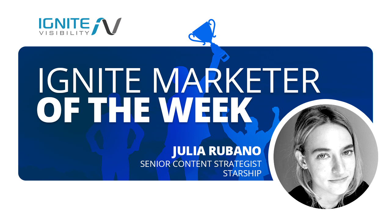 Julia Rubano Marketer of the Week