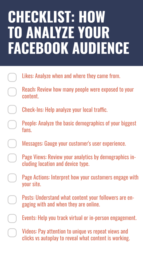 How to Analyze Your Facebook Audience Checklist
