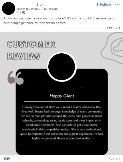 Example of Customer Review