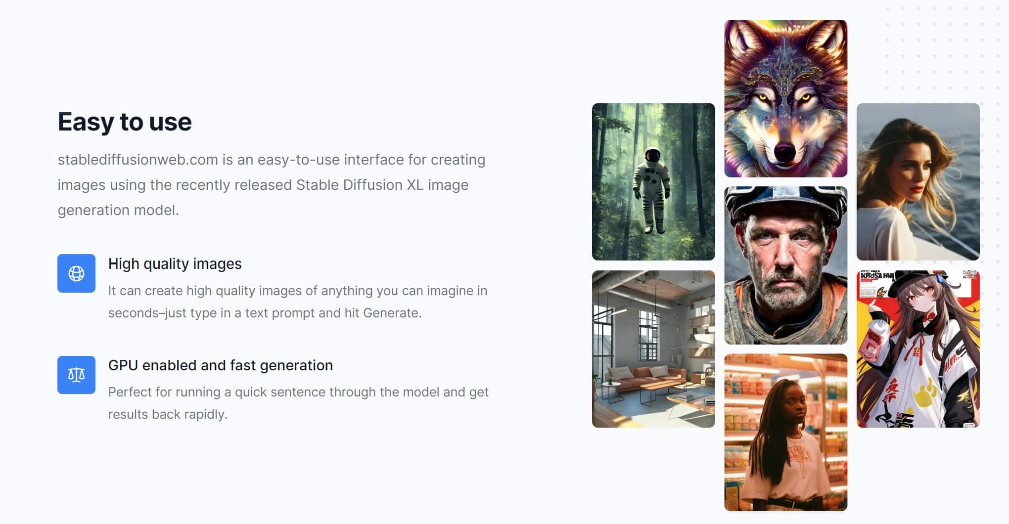 examples of AI generated images by Stable Diffusion