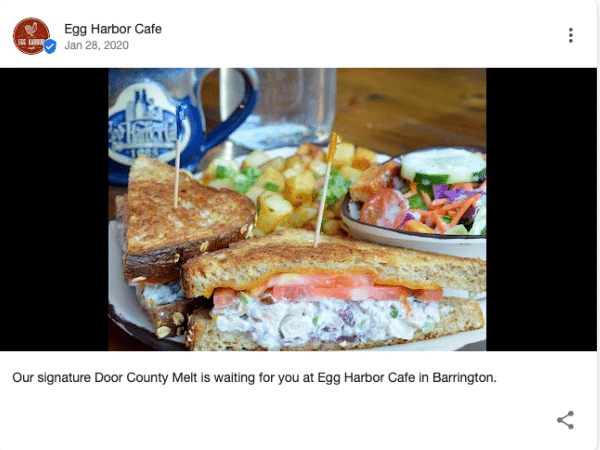 Appealing images can help your Google Posts stand out and supplement text updates, promotions, or product details.