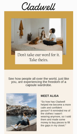 An-email-welcome-featuring-customer-testimonials.