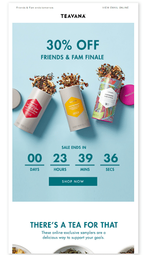 Welcome-email-design-featuring-an-exclusive-discount-offer-with-a-sense-of-urgency.