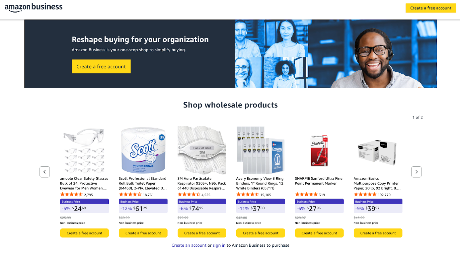 Amazons-dedicated-business-site