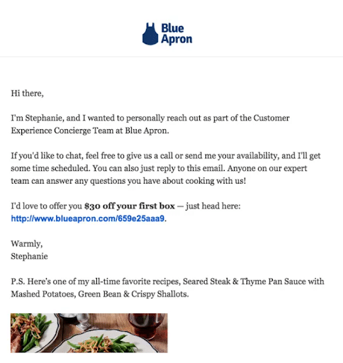 Blue-Apron-Personalized-Customer-Acquisition-Email