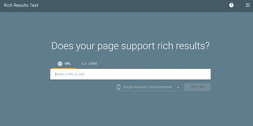 Googles-Rich-Results-Test-homescreen