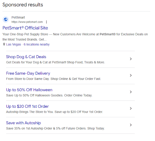 Paid-Search-Sitelinks-Example