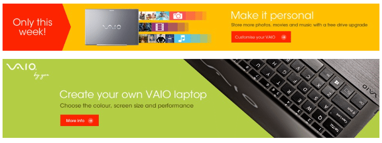 sony promotional vs personalized ad