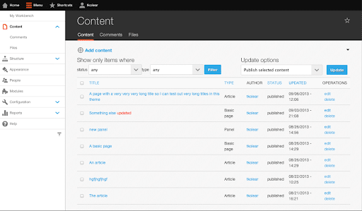 Drupal-dashboard-with-custom-theme