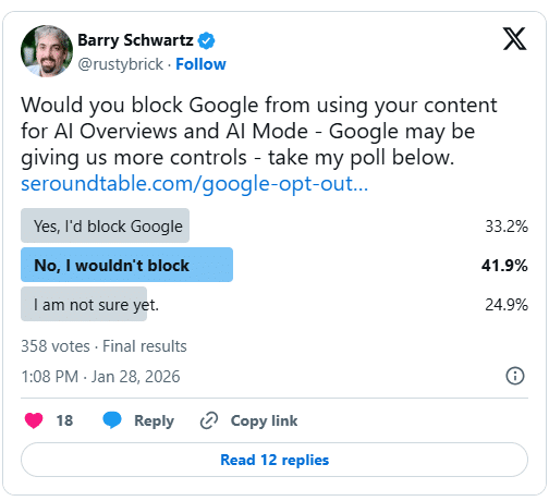Barry-Schwartz-poll-on-X-where-he-asked-the-SEO-community-whether-they-would-block-these-features