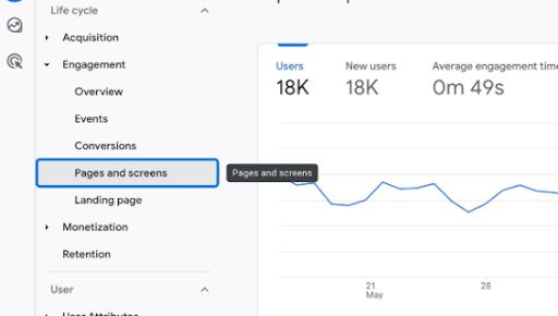 finding-Pages-and-screens-report