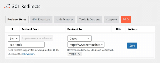 Example-of-how-to-complete-a-301-redirect-with-a-WordPress-plugin
