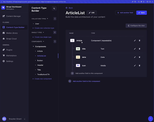 Strapis-content-builder-for-landing-page-development