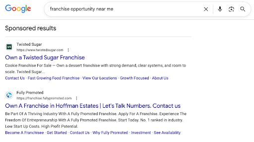 Example-of-paid-search-ads-for-franchises