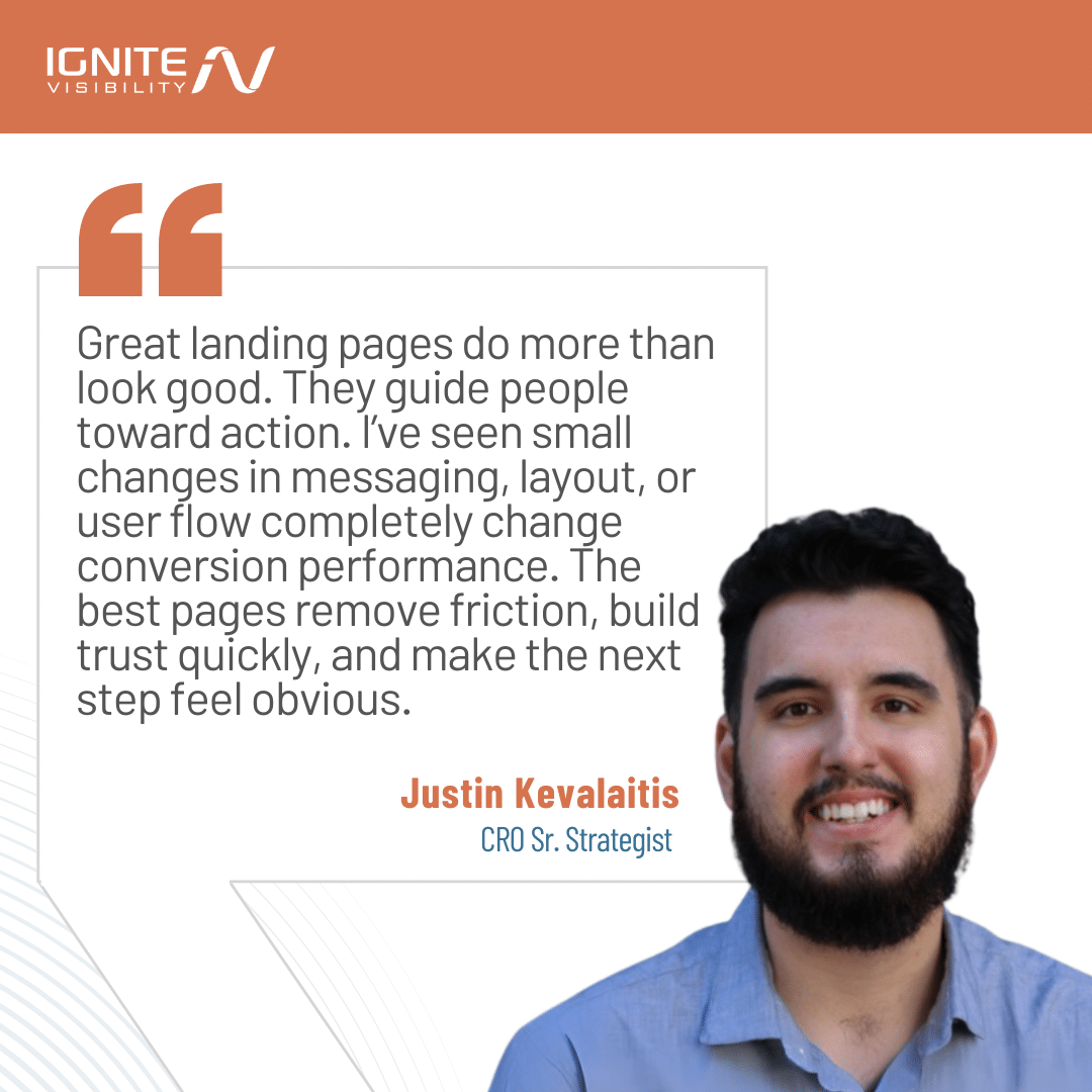 Justin-Kevalaitis-quote-on-Landing-Page-Best-Practices