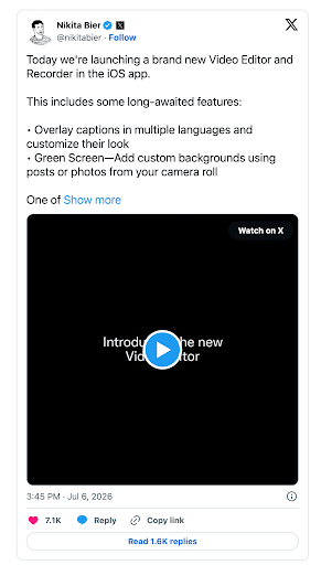 X-Adds-Native-Video-Editor-to-Its-Platform