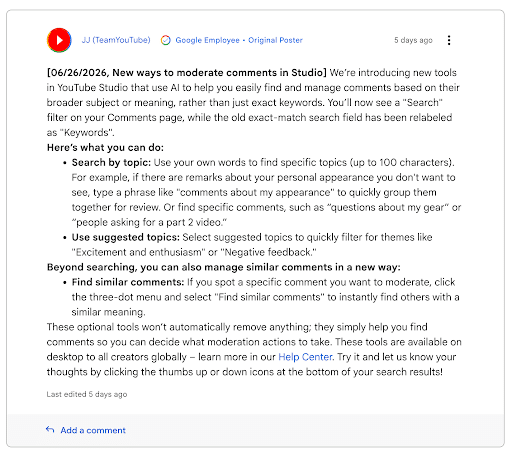 YouTube-Turns-to-AI-to-Monitor-Comment-Filtering