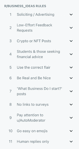 Example-of-subreddit-rules