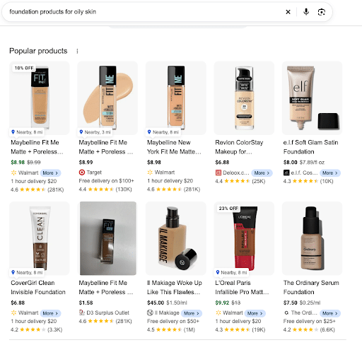 Product-results-on-a-google-SERP