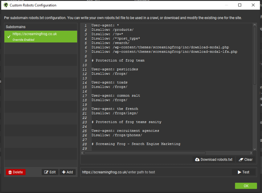 Screaming-Frog-dashboard